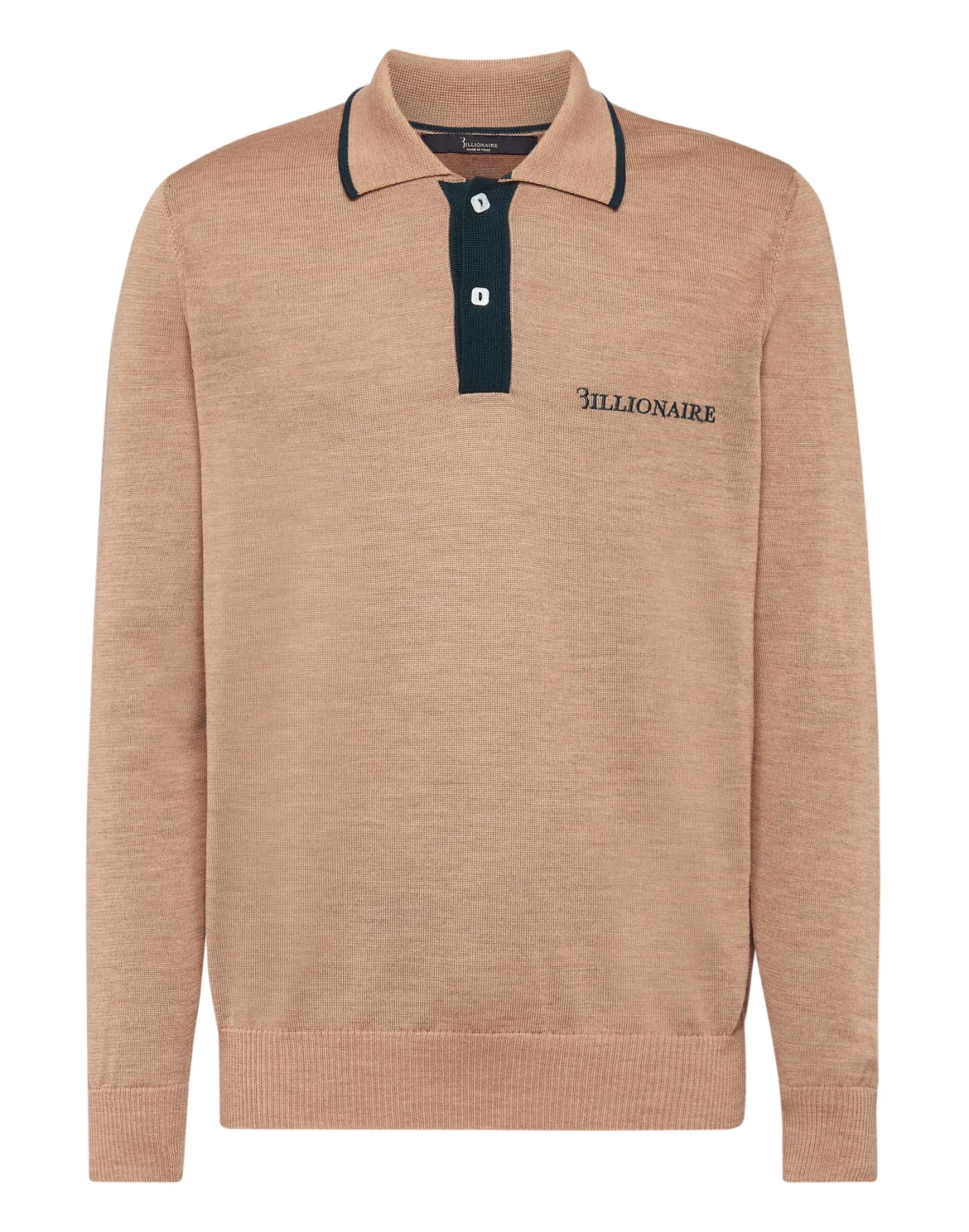 Wool Pullover Polo-Neck LS, цвет: Бежевый