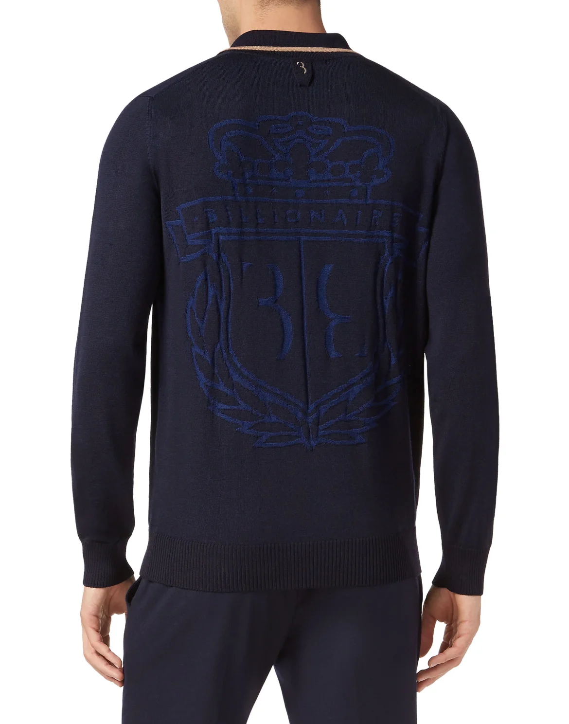 Wool Pullover Polo-Neck LS, цвет: Синий
