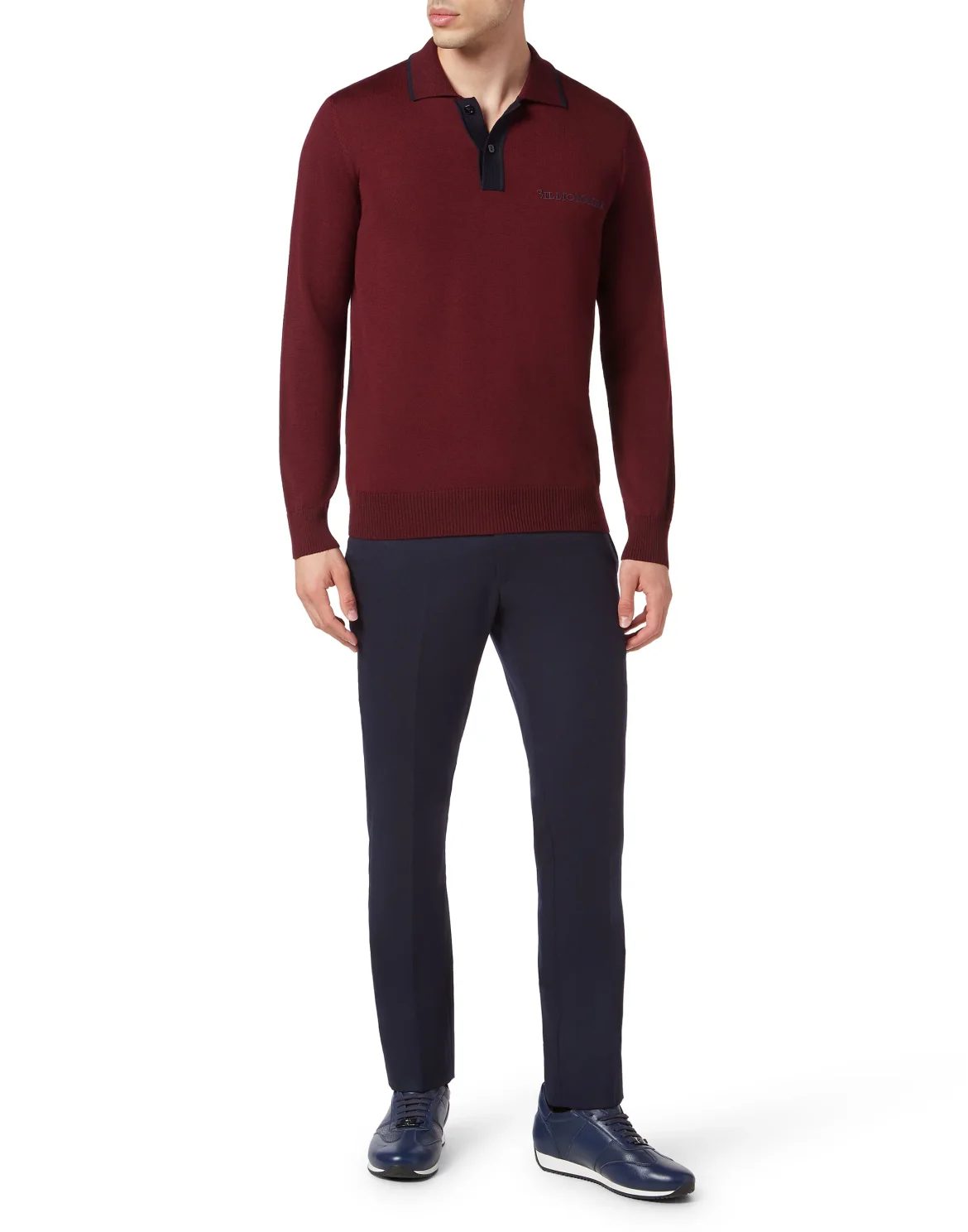 Wool Pullover Polo-Neck LS, цвет: Красный