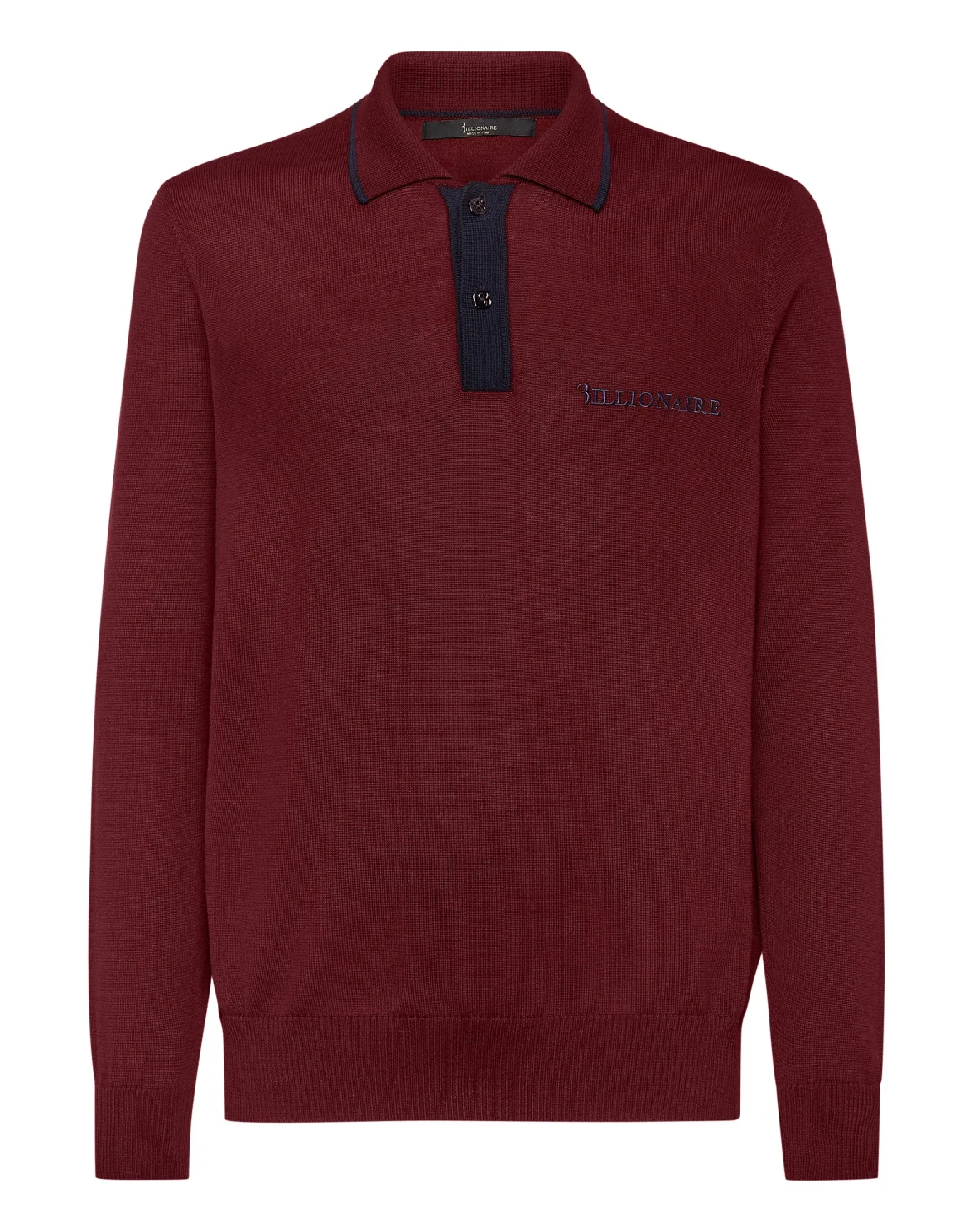 Wool Pullover Polo-Neck LS, цвет: Красный