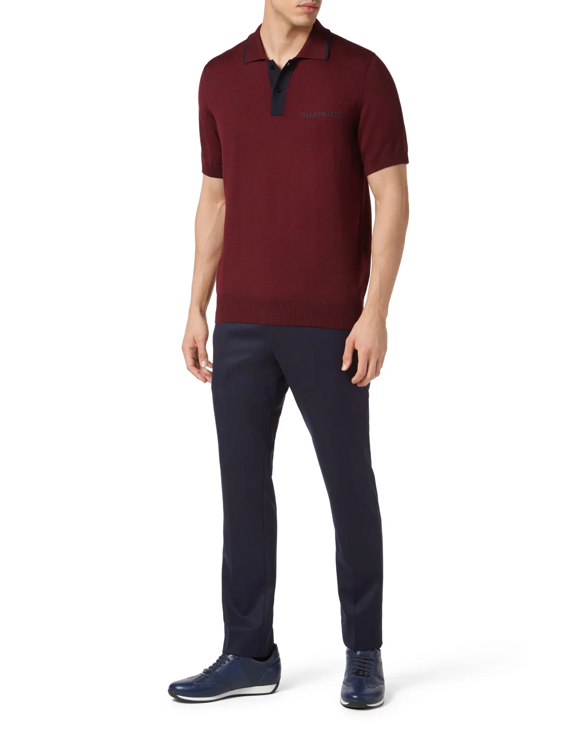 Wool Pullover Polo-Neck SS, цвет: Красный