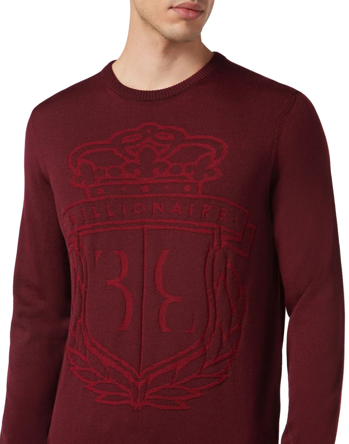 Wool Pullover Round Neck LS, цвет: Красный