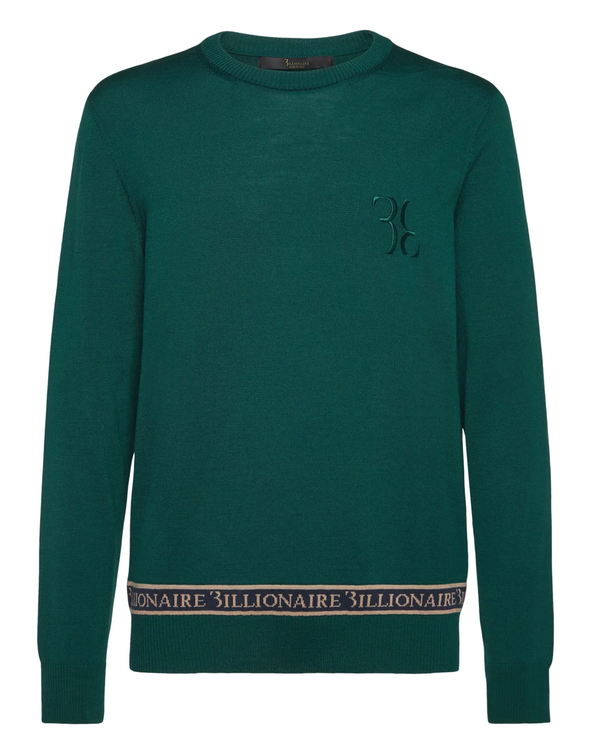 Wool and Silk Pullover Round Neck LS, цвет: Зеленый