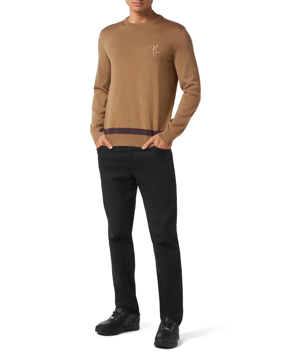 Wool and Silk Pullover Round Neck LS, цвет: Бежевый