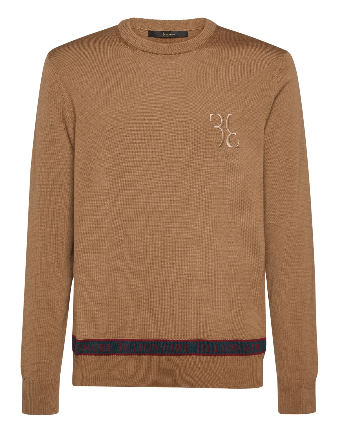 Wool and Silk Pullover Round Neck LS, цвет: Бежевый