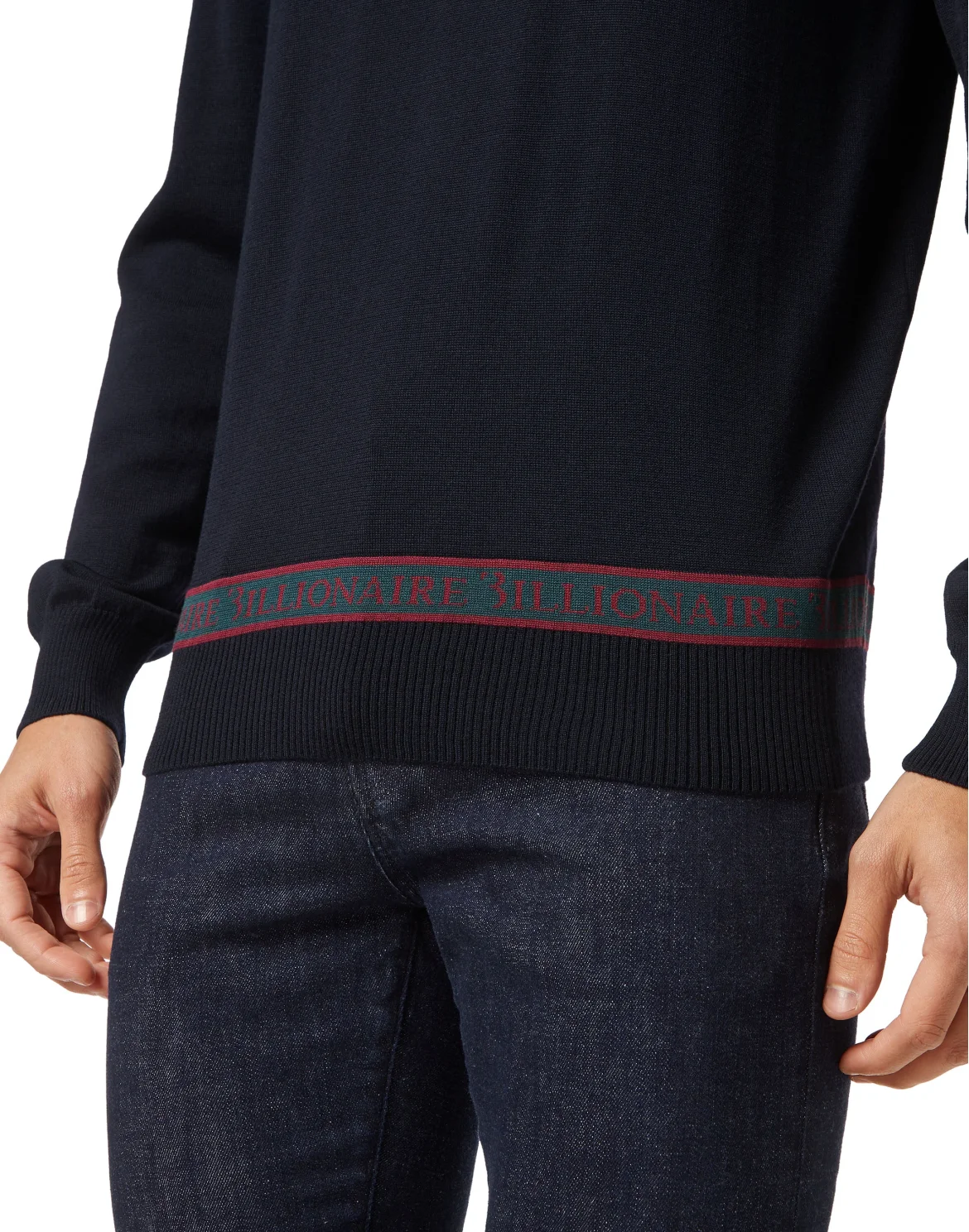 Wool and Silk Pullover Round Neck LS, цвет: Синий