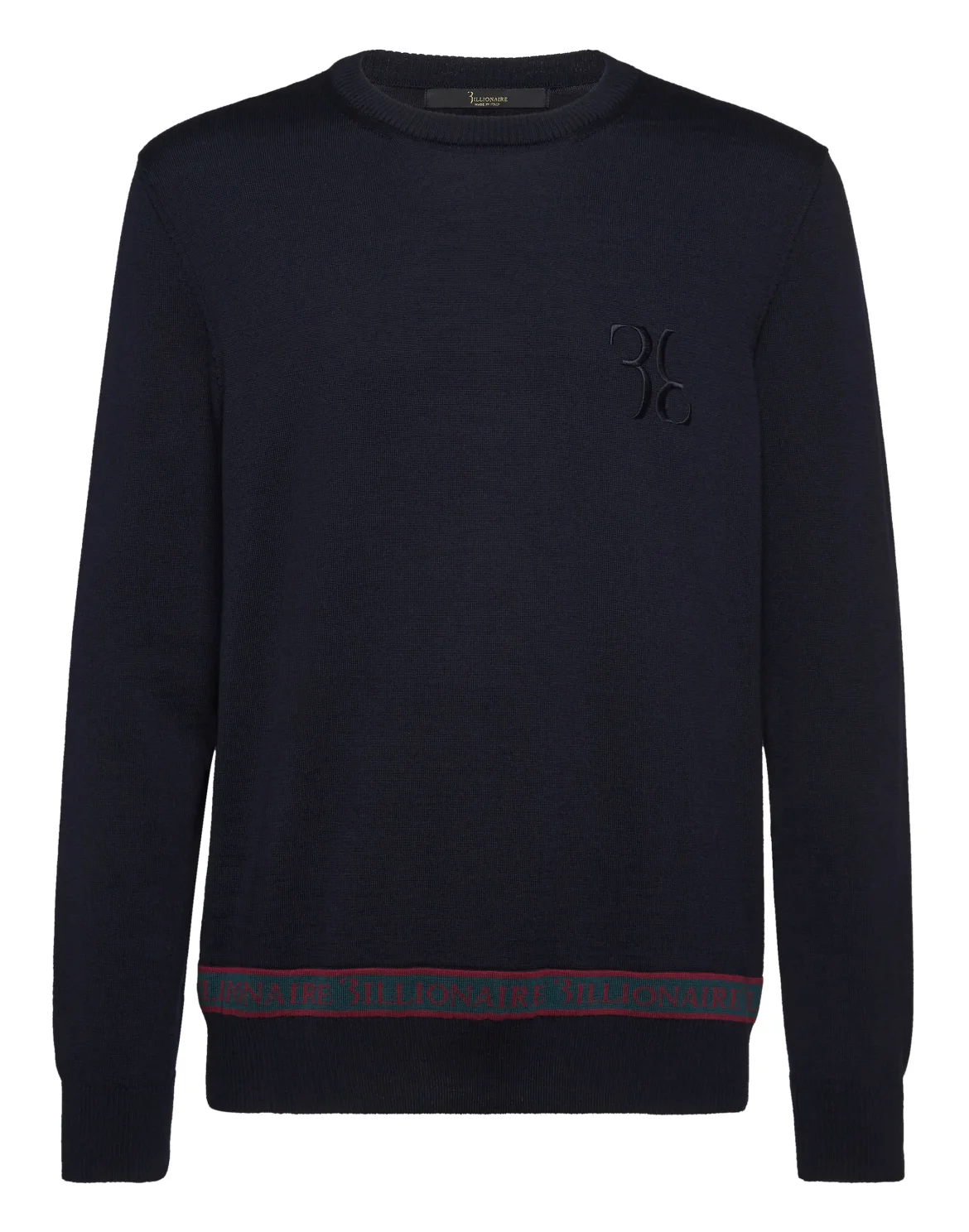 Wool and Silk Pullover Round Neck LS, цвет: Синий