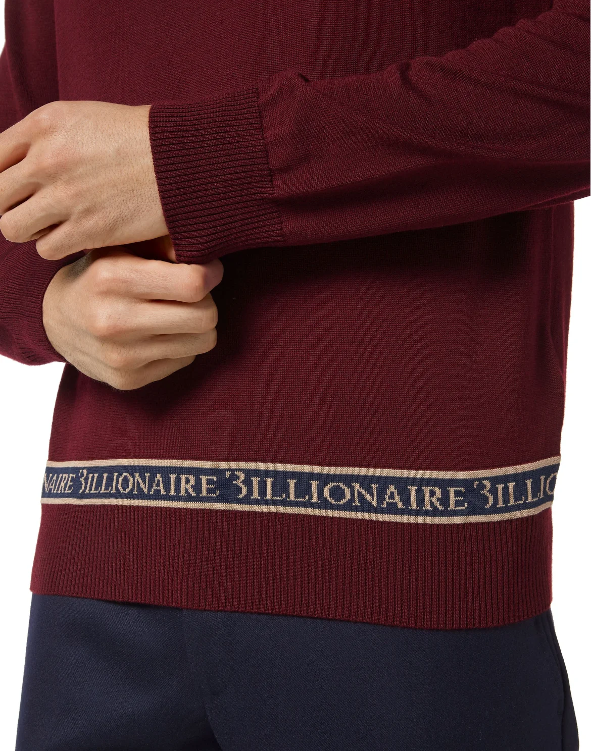 Wool and Silk Pullover Round Neck LS, цвет: Красный