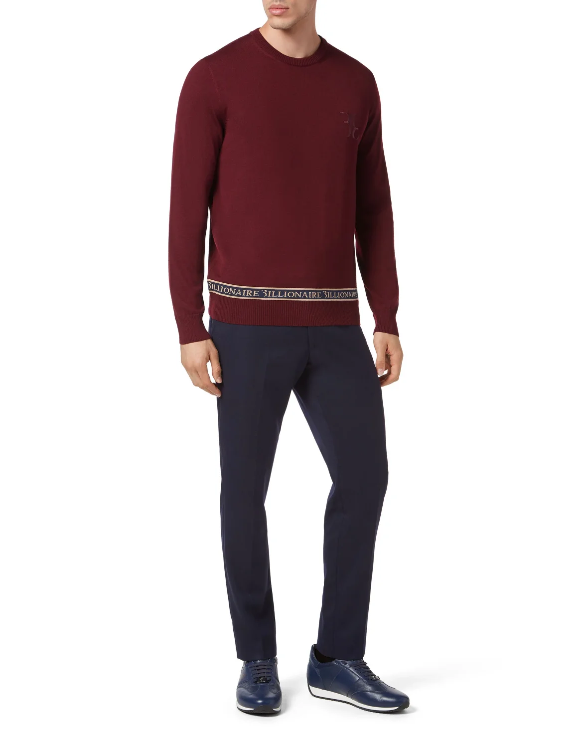 Wool and Silk Pullover Round Neck LS, цвет: Красный