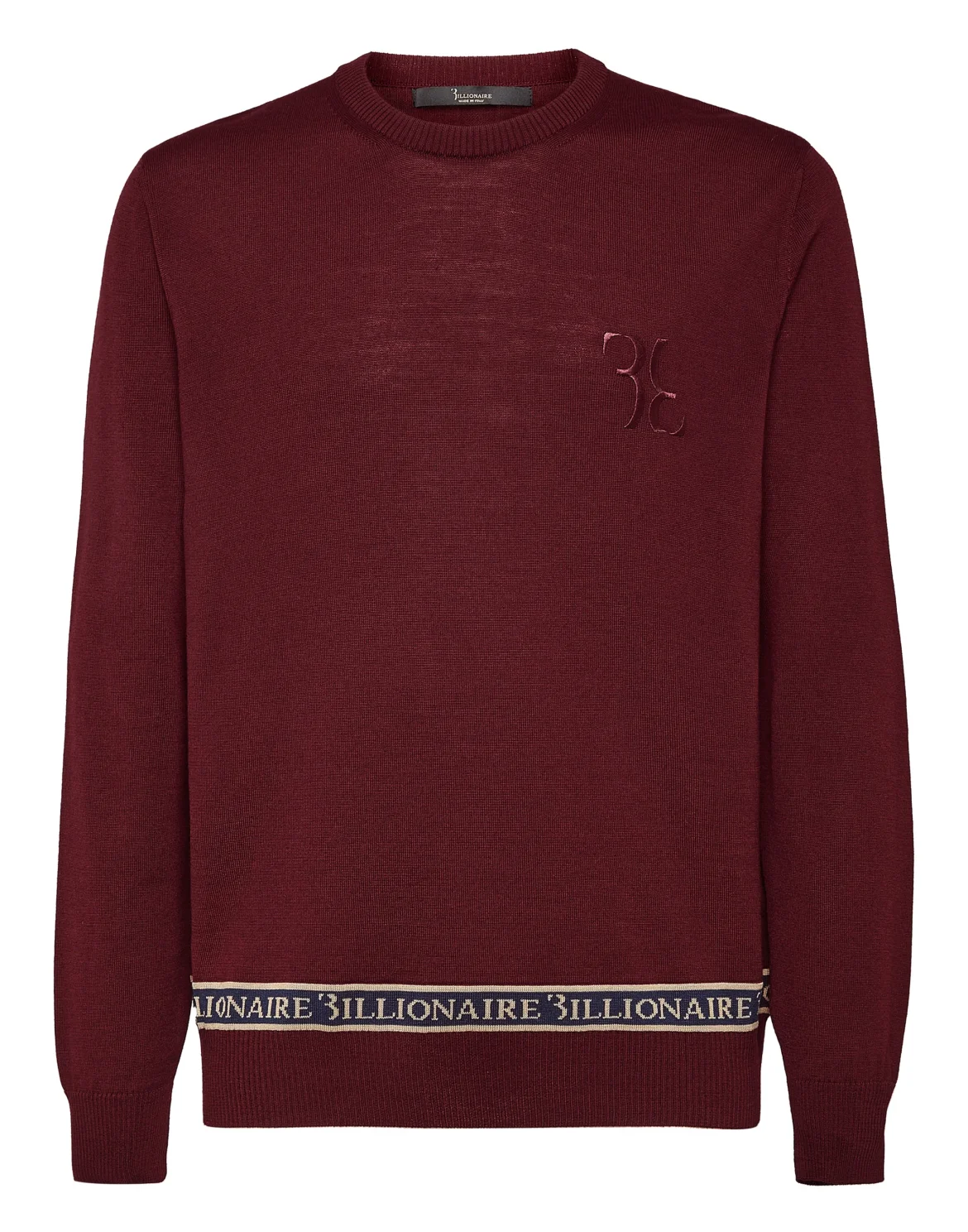 Wool and Silk Pullover Round Neck LS, цвет: Красный