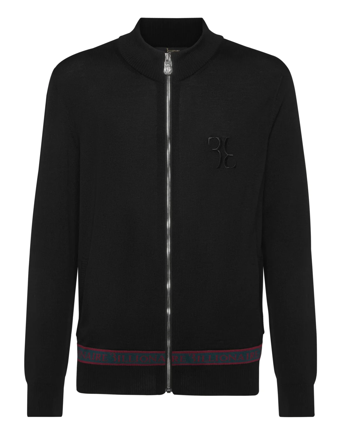 Wool and Silk Pullover full zip, цвет: Черный