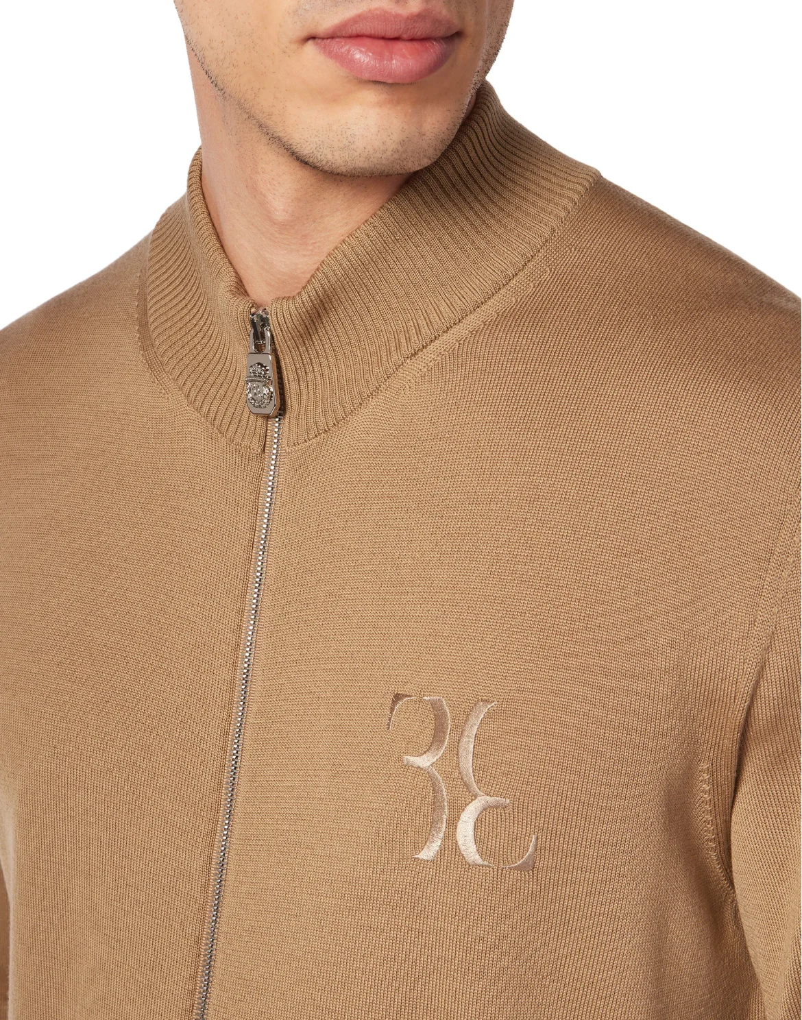 Wool and Silk Pullover full zip, цвет: Бежевый