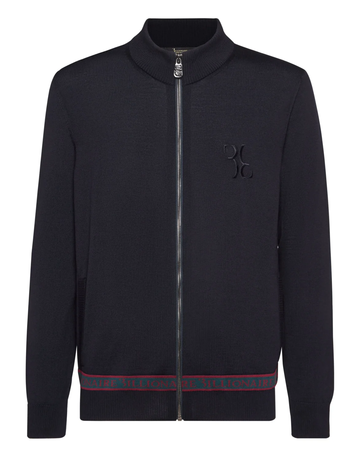 Wool and Silk Pullover full zip, цвет: Синий