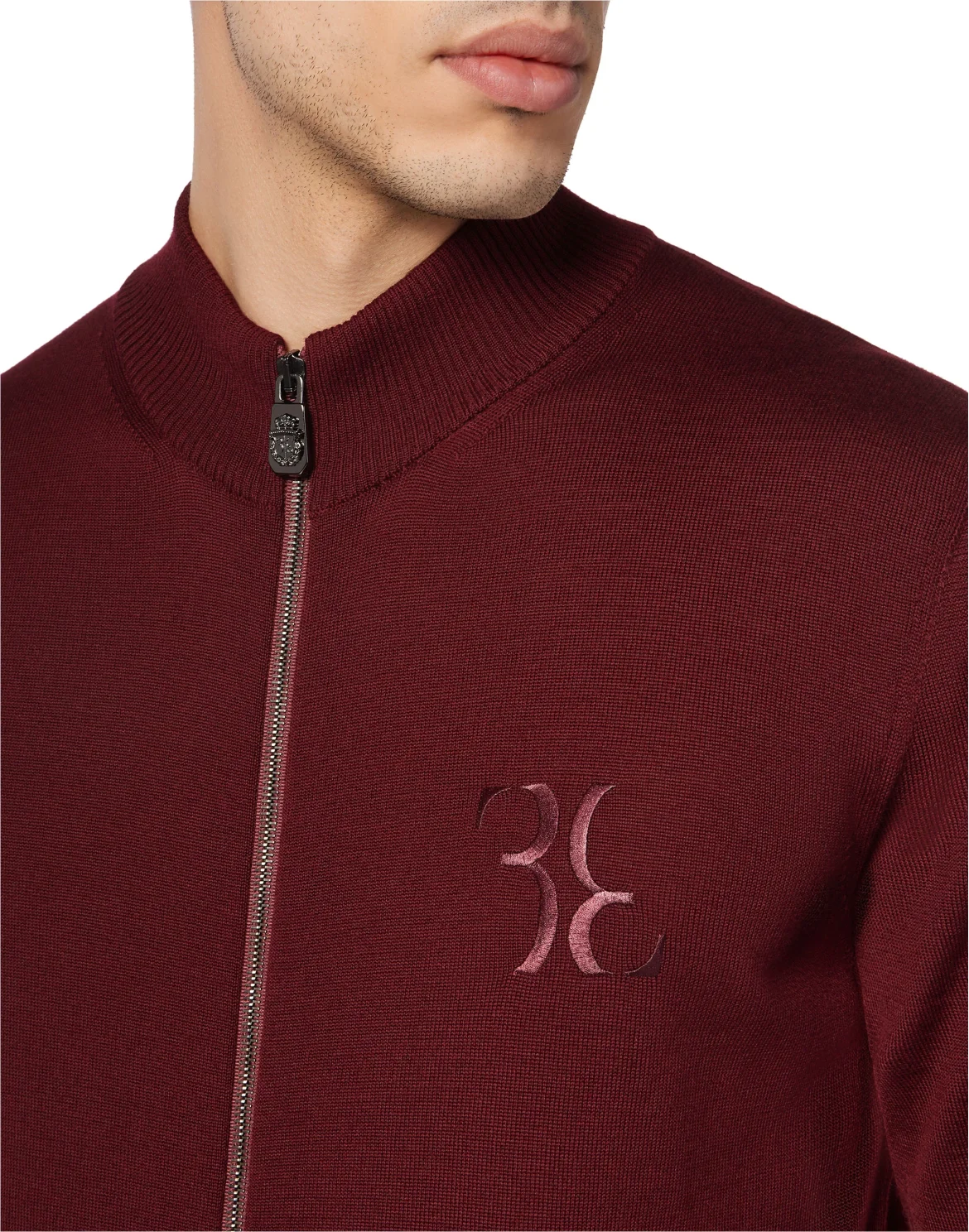 Wool and Silk Pullover full zip, цвет: Красный
