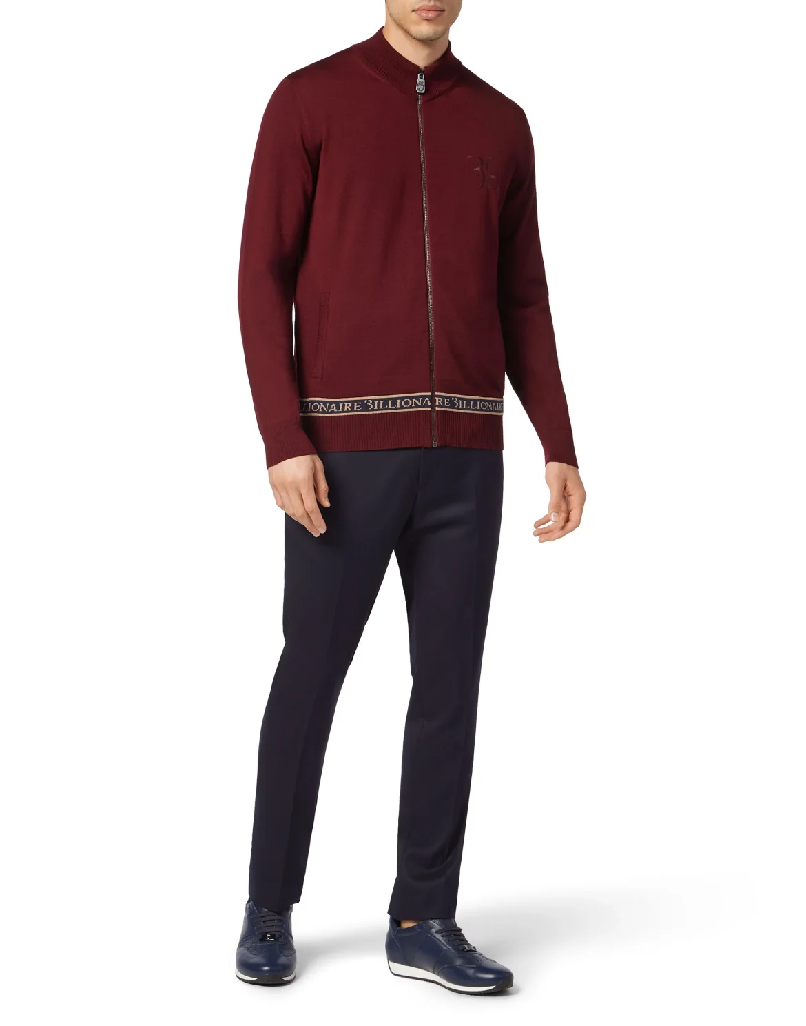 Wool and Silk Pullover full zip, цвет: Красный