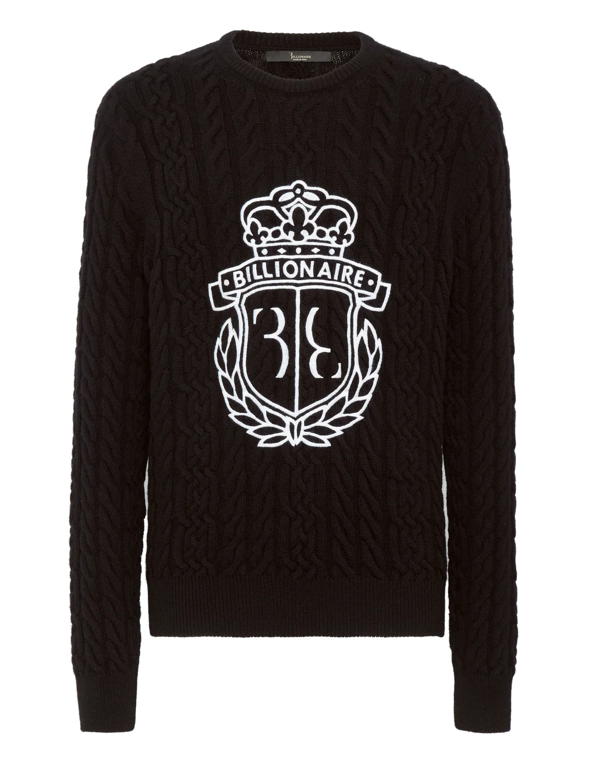 Wool Pullover Round Neck LS, цвет: Черный