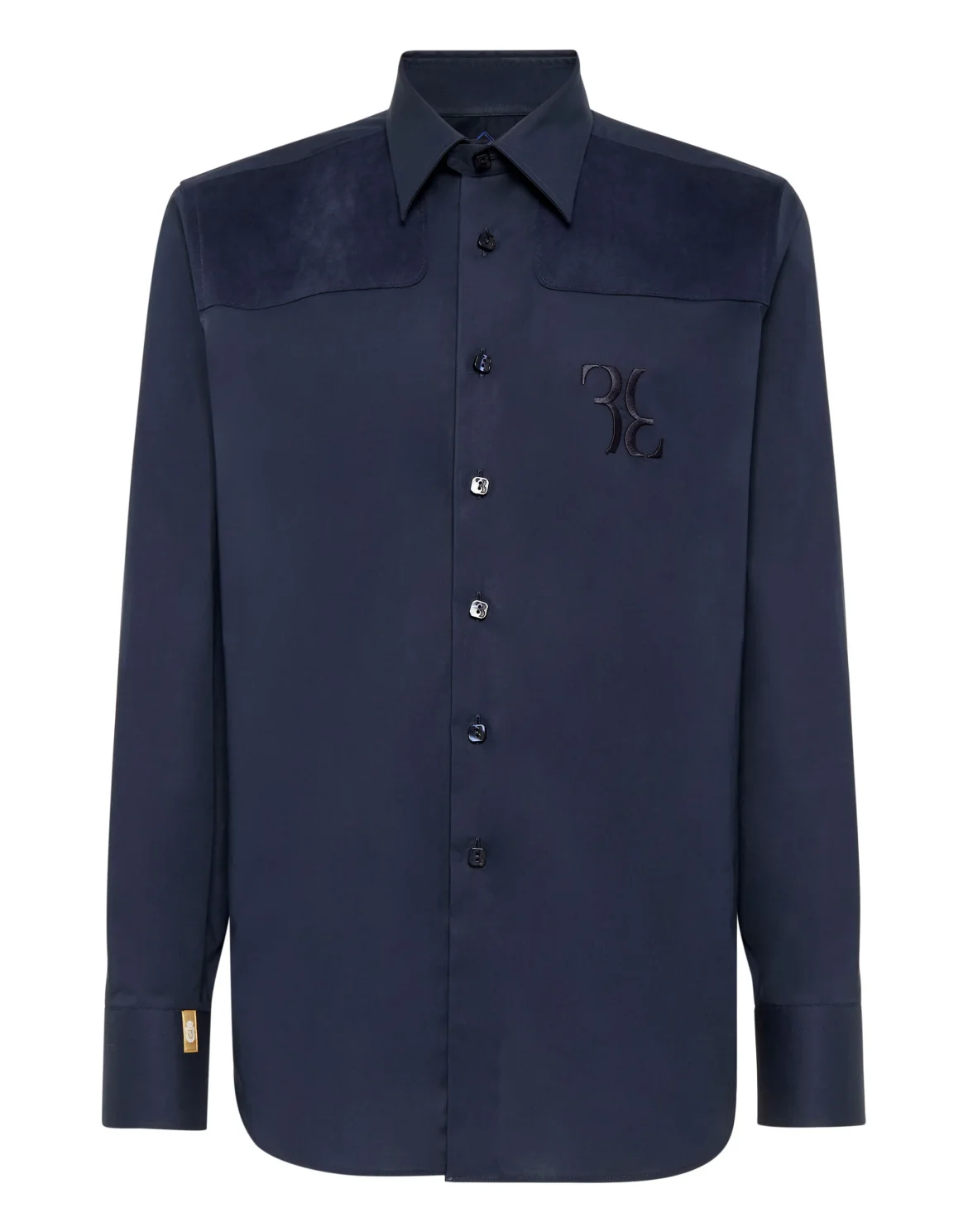 Cotton & Suede Shirt Slim Fit, цвет: Синий
