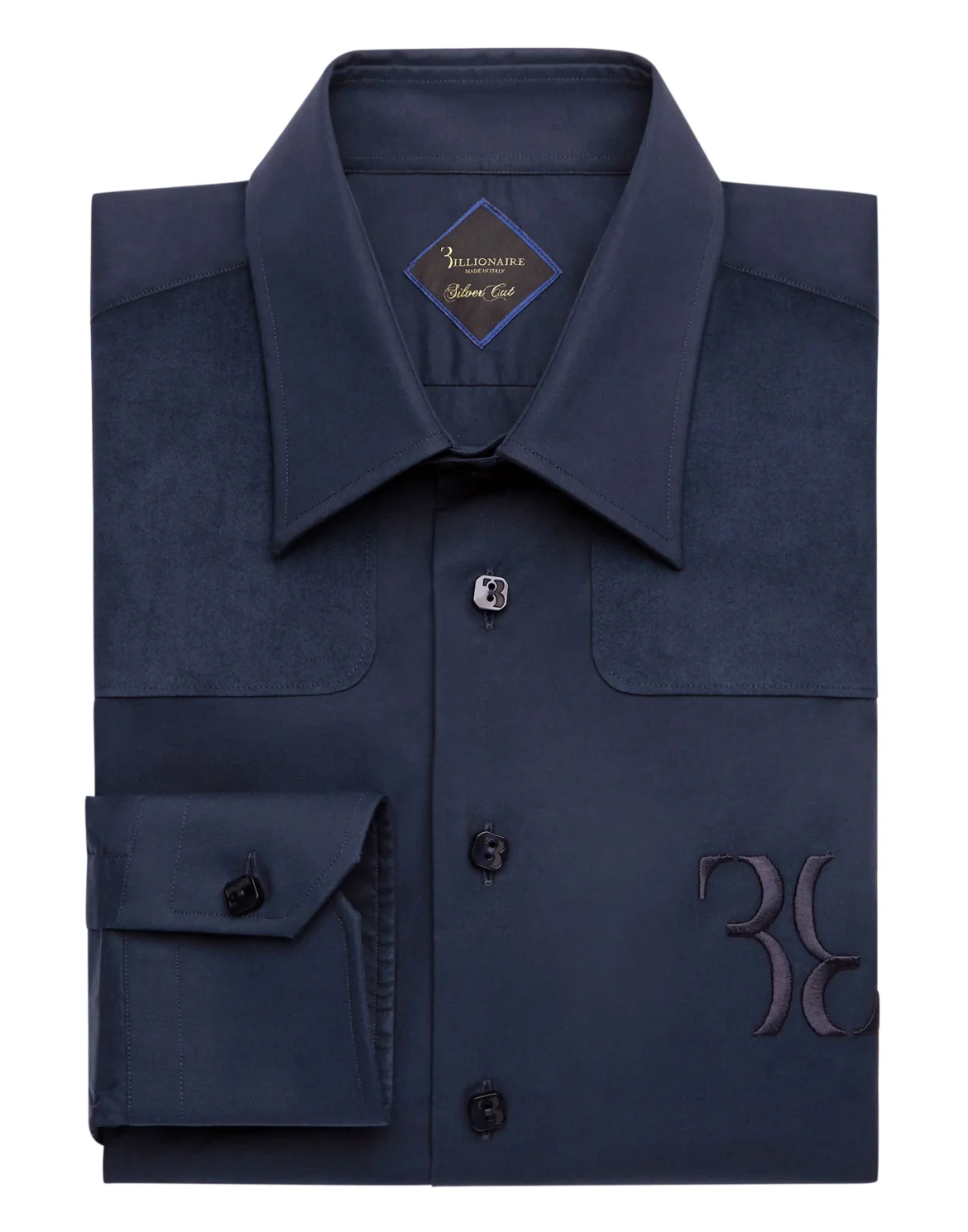 Cotton & Suede Shirt Slim Fit, цвет: Синий