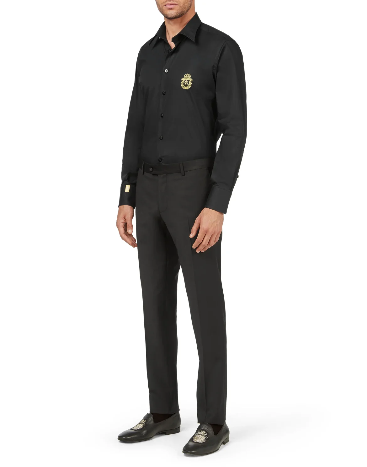 Shirt Slim Fit, цвет: Черный