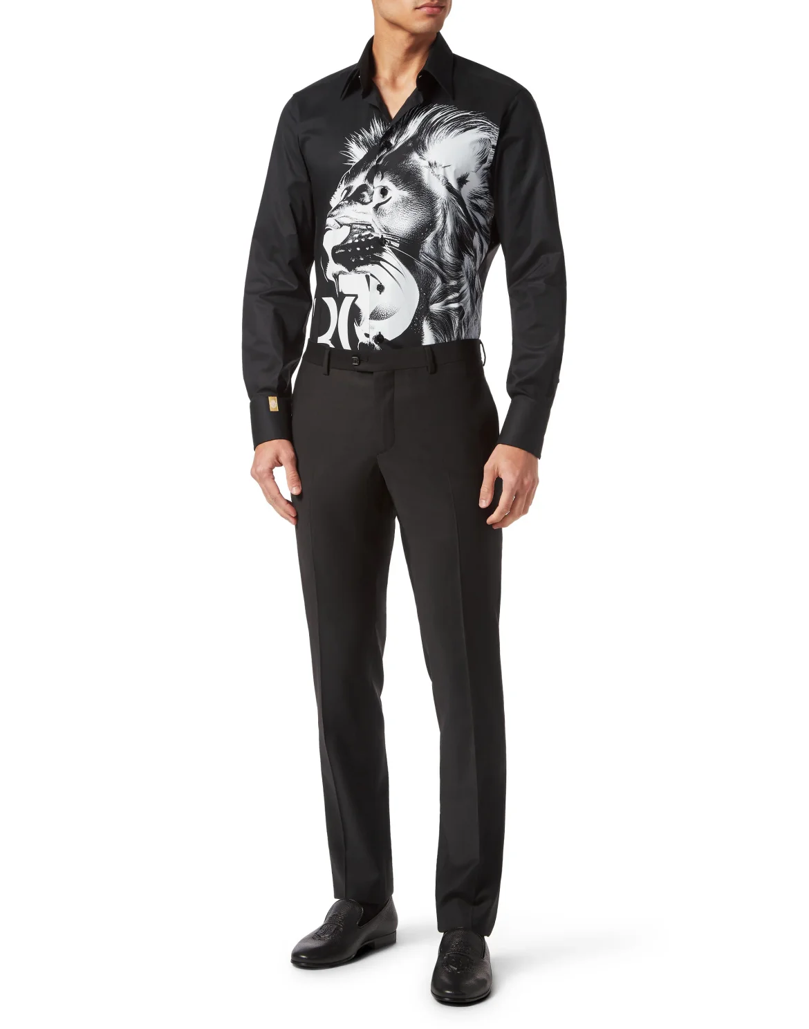 Shirt Silver Cut LS Slim Fit, цвет: Черный