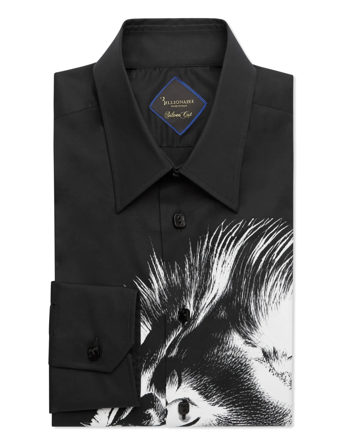 Shirt Silver Cut LS Slim Fit, цвет: Черный