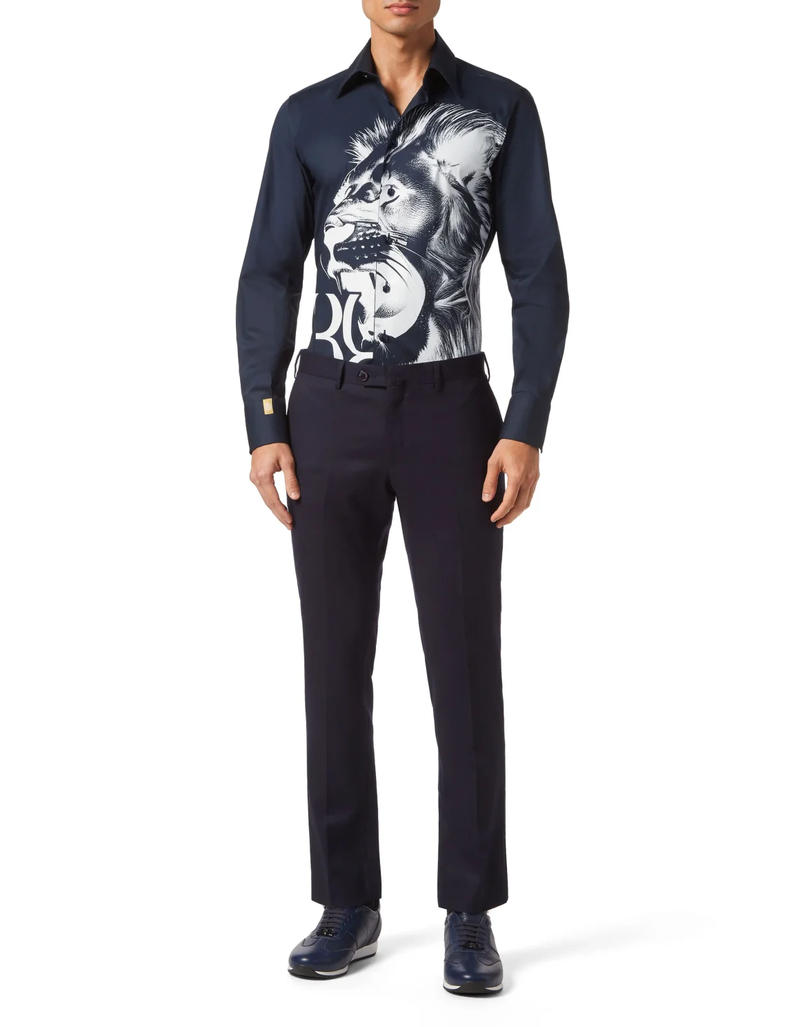 Shirt Silver Cut LS Slim Fit, цвет: Синий