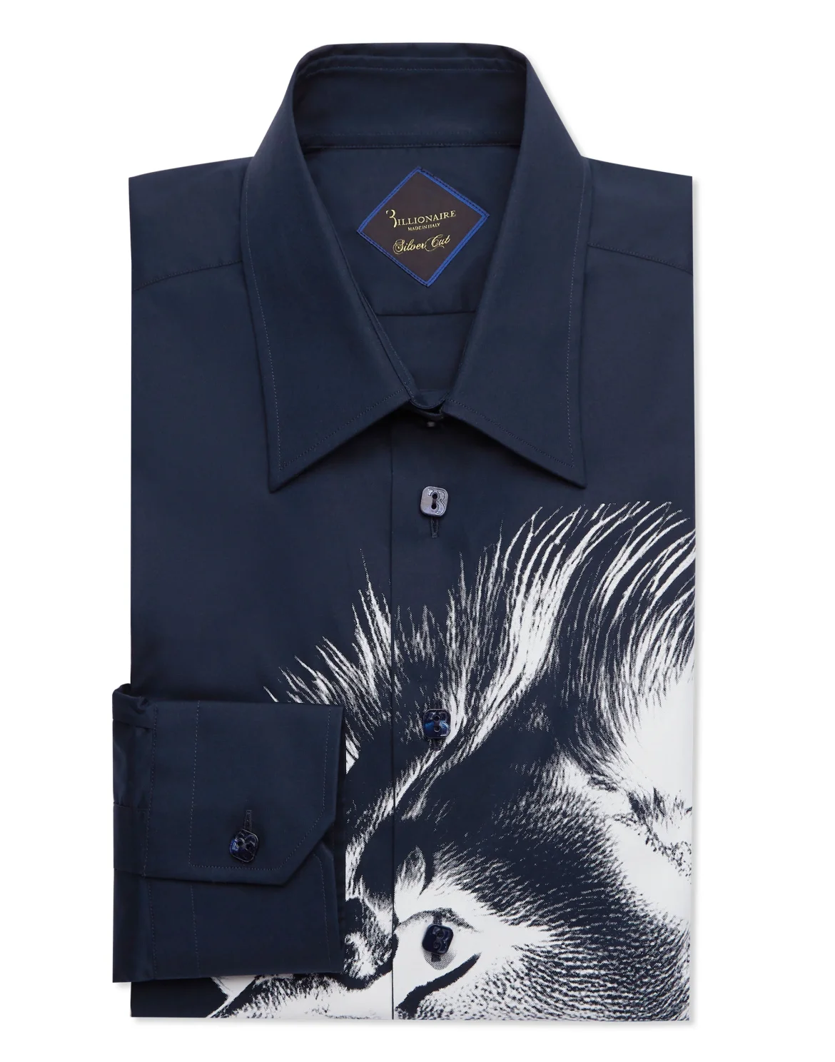 Shirt Silver Cut LS Slim Fit, цвет: Синий