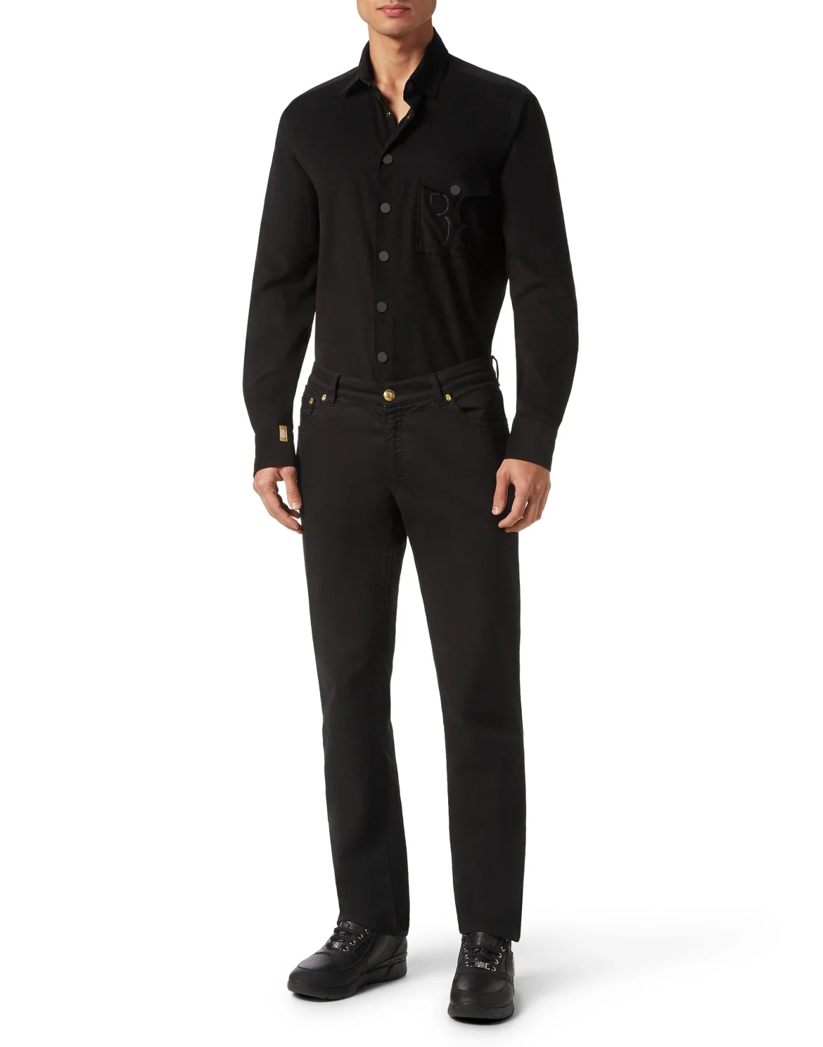 Velvet Shirt Gold Cut LS Regular Fit, цвет: Черный