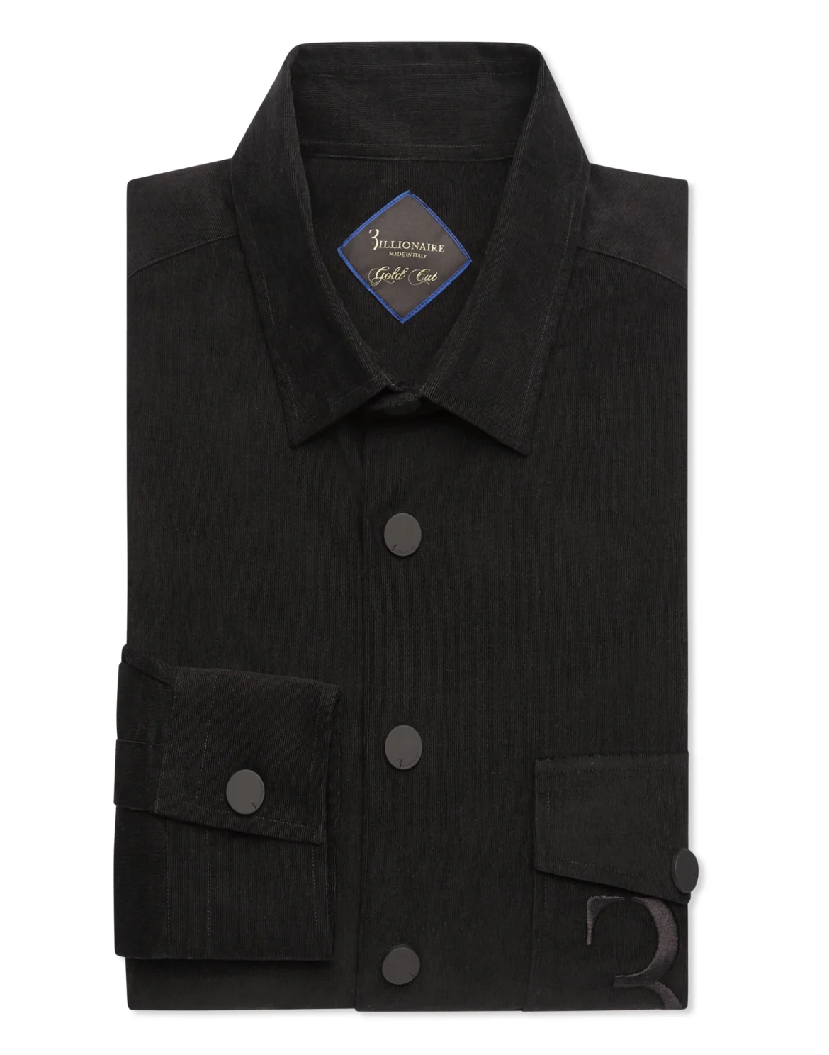 Velvet Shirt Gold Cut LS Regular Fit, цвет: Черный