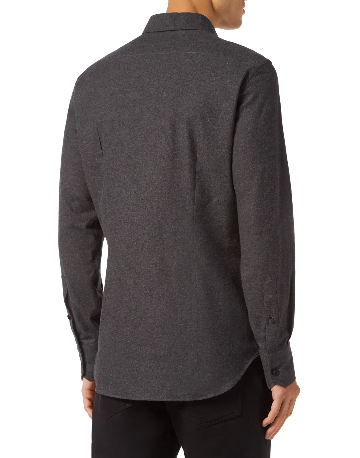 Flannel Shirt Silver Cut LS Slim Fit, цвет: Черный