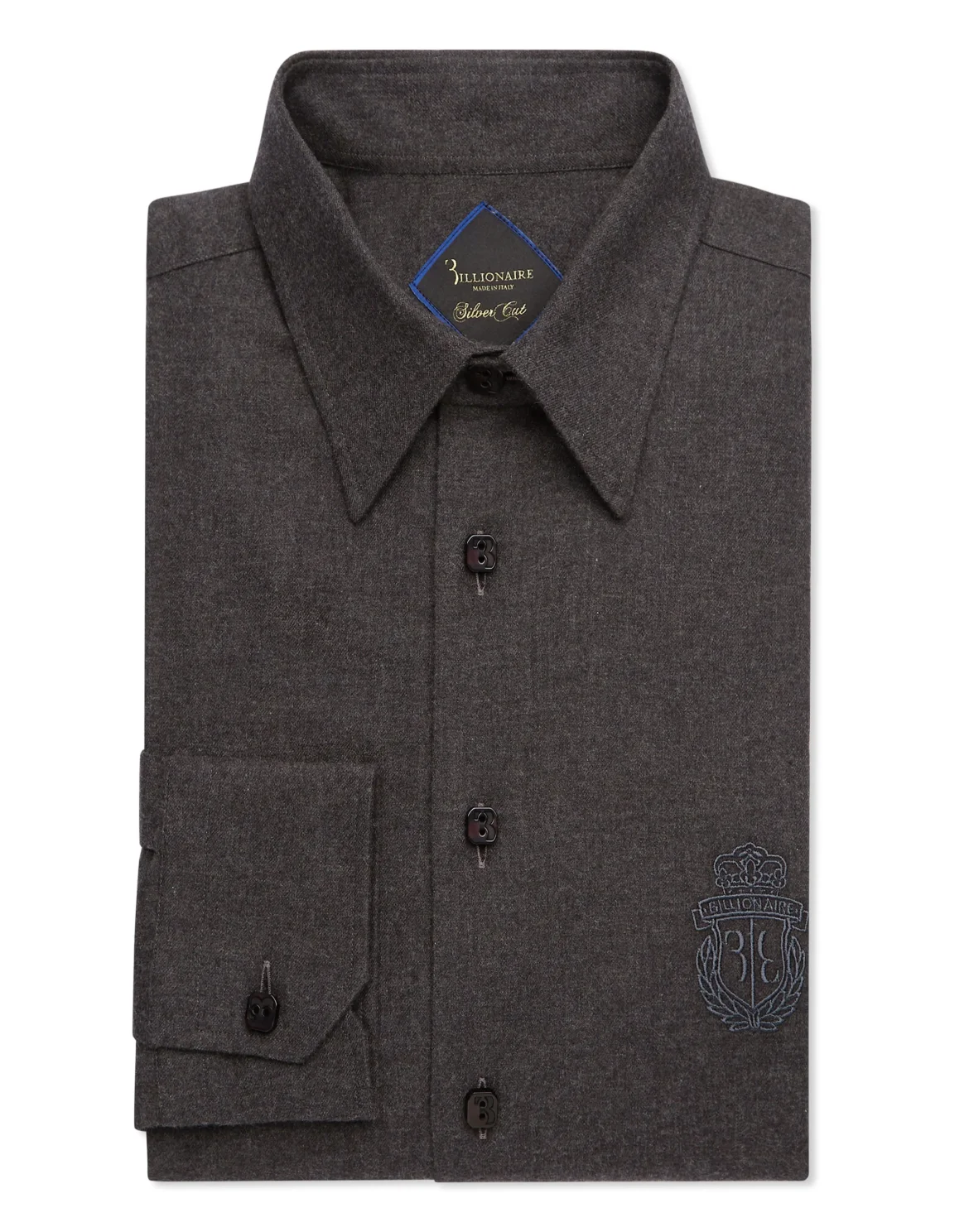 Flannel Shirt Silver Cut LS Slim Fit, цвет: Черный