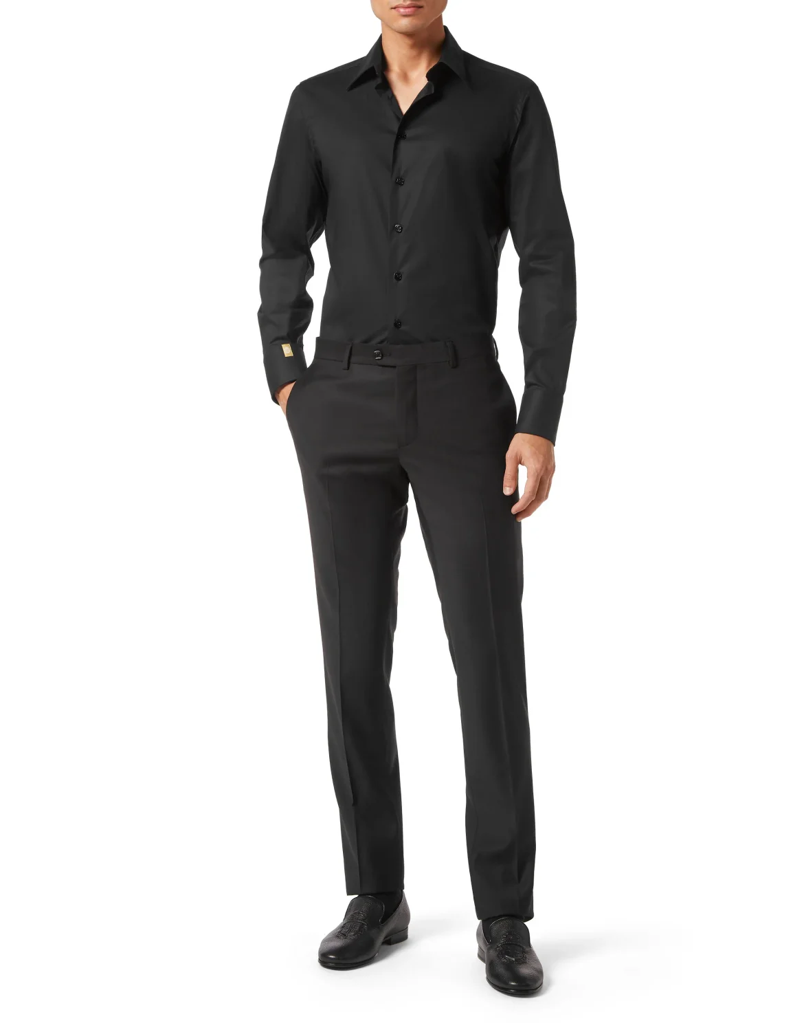 Shirt Silver Cut LS Slim Fit, цвет: Черный
