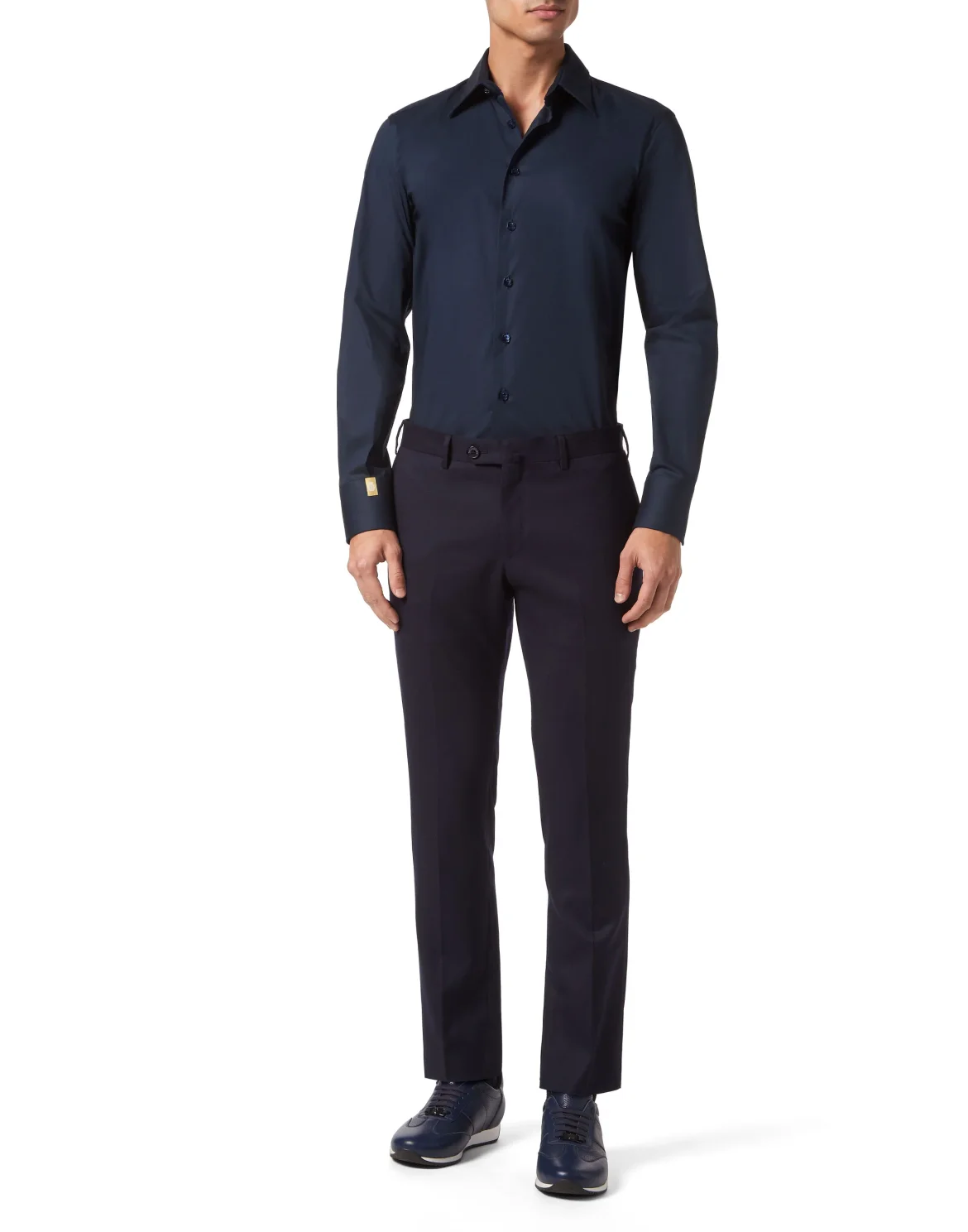 Shirt Silver Cut LS Slim Fit, цвет: Синий