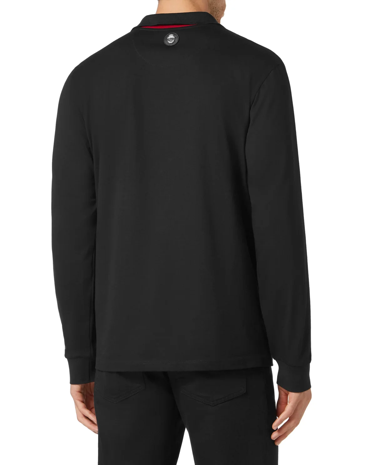 Piquet Polo shirt LS, цвет: Черный