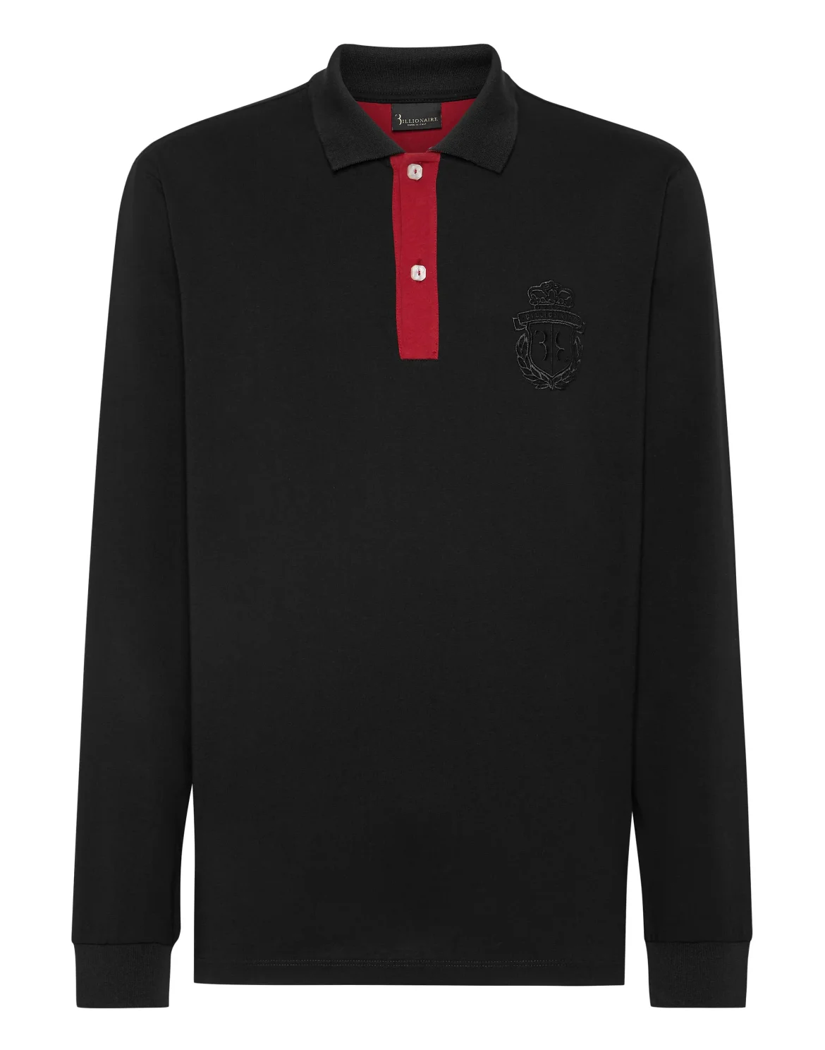 Piquet Polo shirt LS, цвет: Черный
