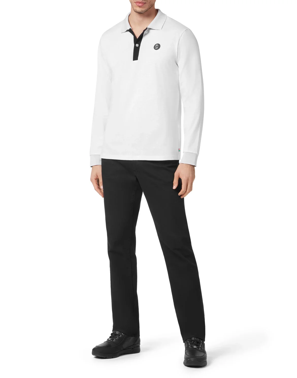 Piquet Polo shirt LS, цвет: Белый