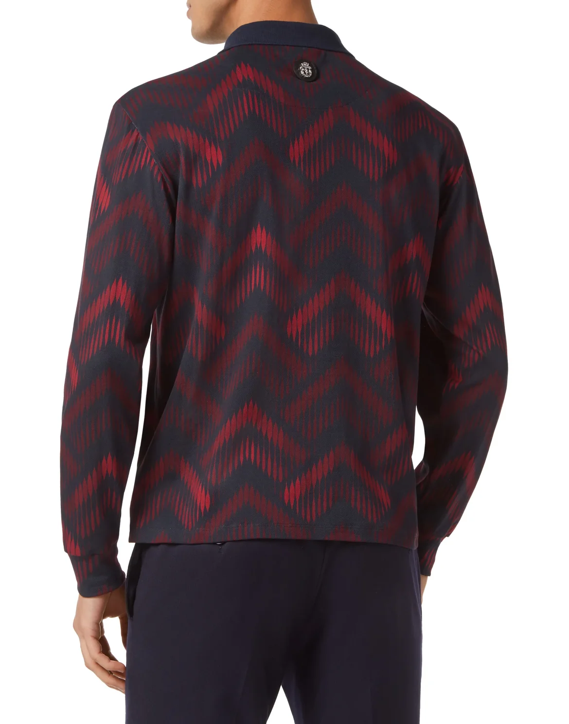 Piquet Polo Shirt LS with Zip, цвет: Синий