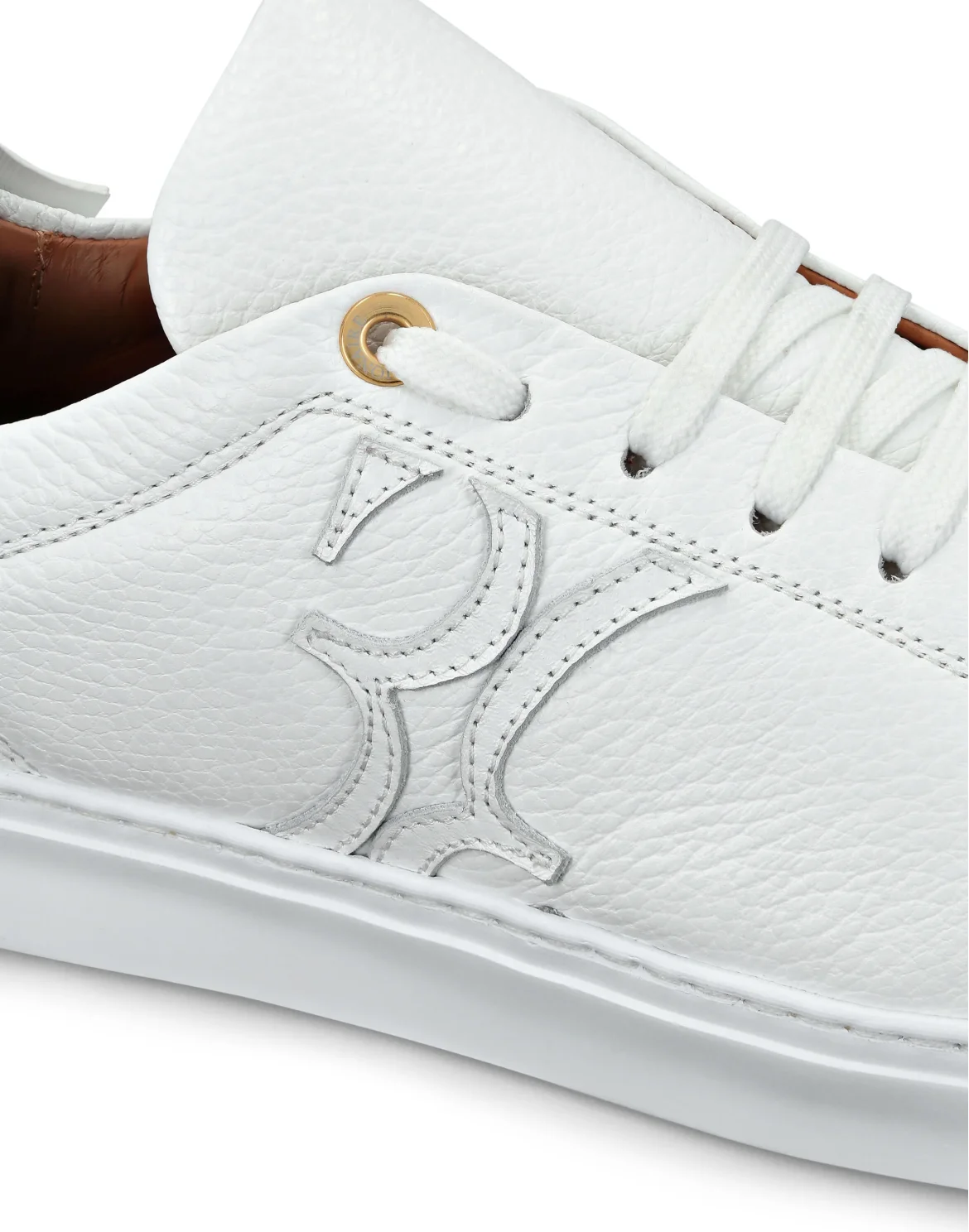 Leather Lo-Top Sneakers, цвет: Белый