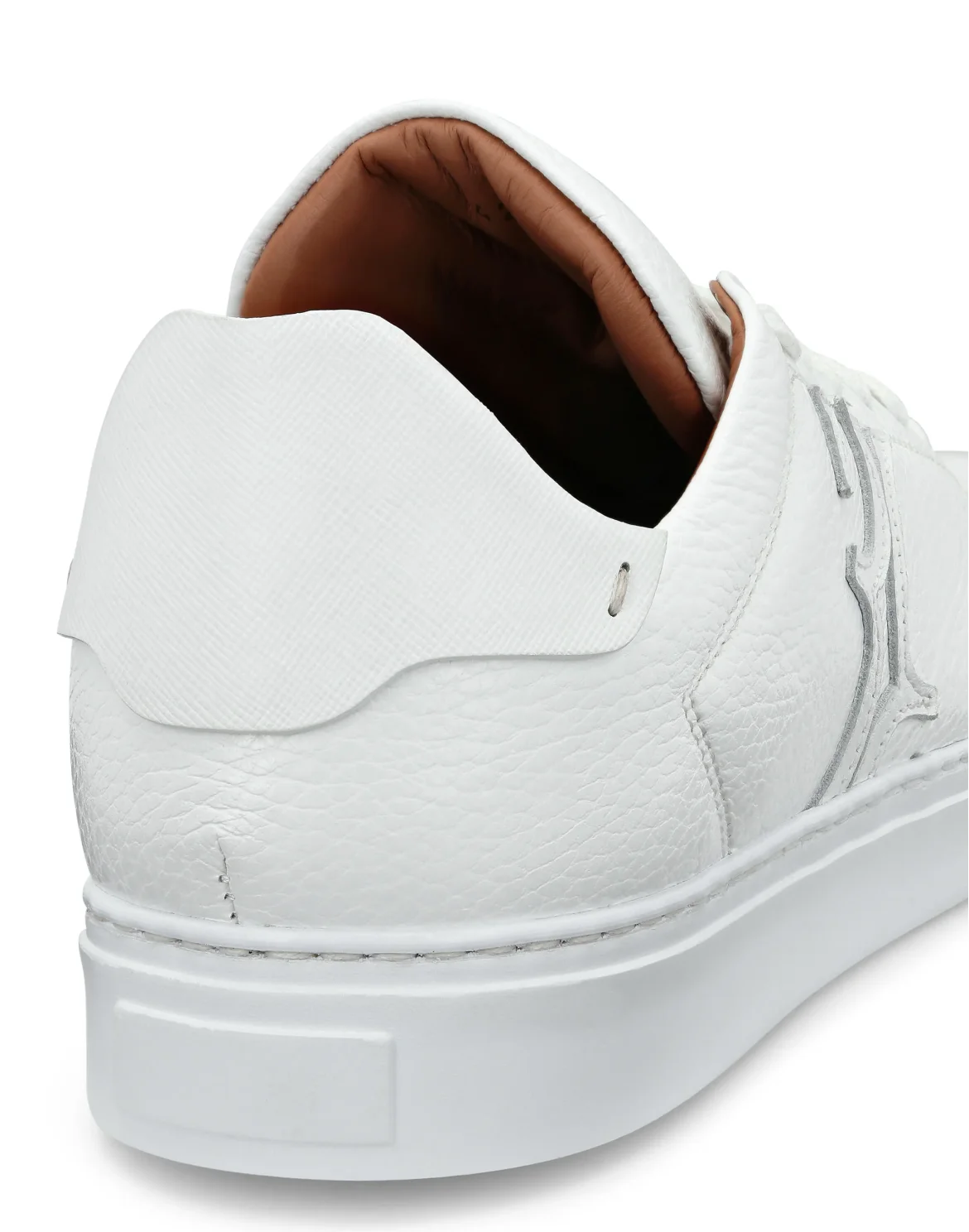 Leather Lo-Top Sneakers, цвет: Белый
