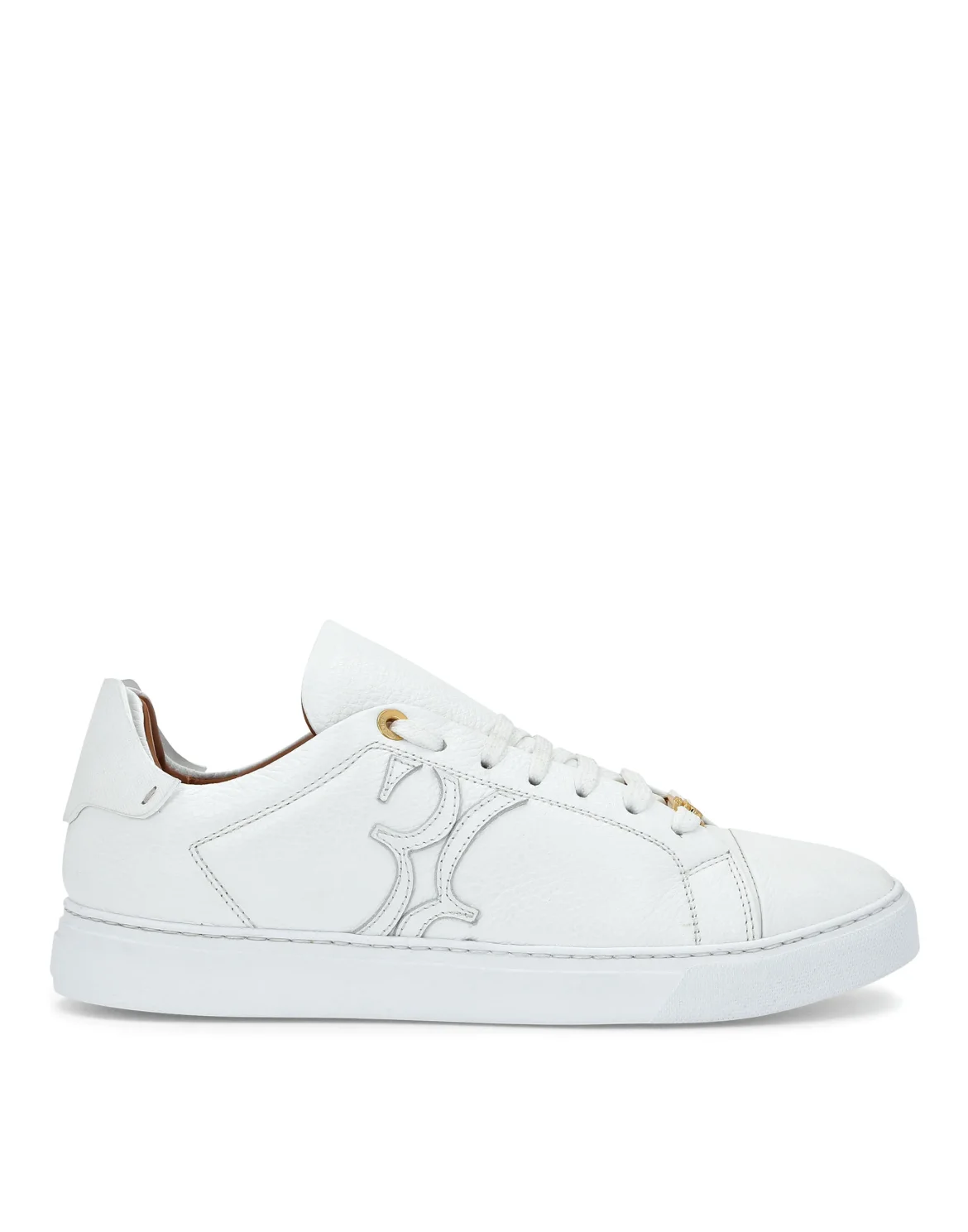 Leather Lo-Top Sneakers, цвет: Белый