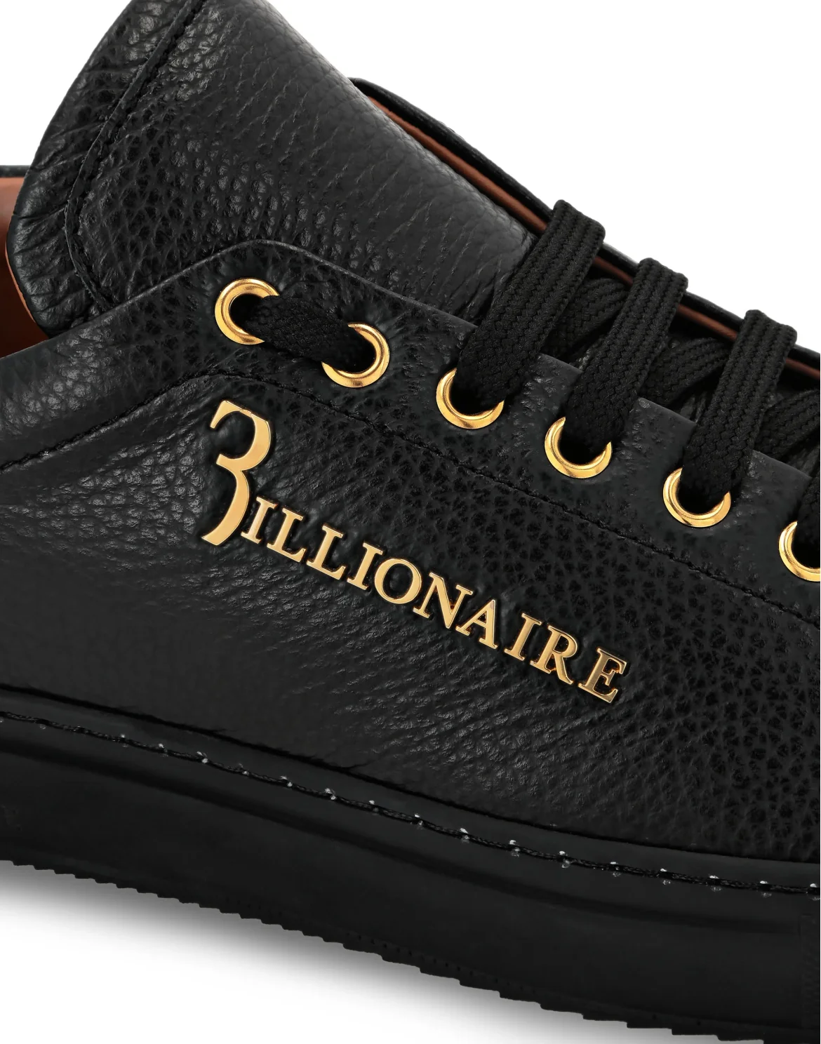 Leather Lo-Top Sneakers, цвет: Черный