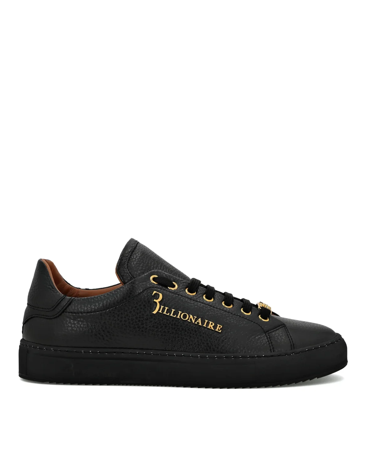 Leather Lo-Top Sneakers, цвет: Черный