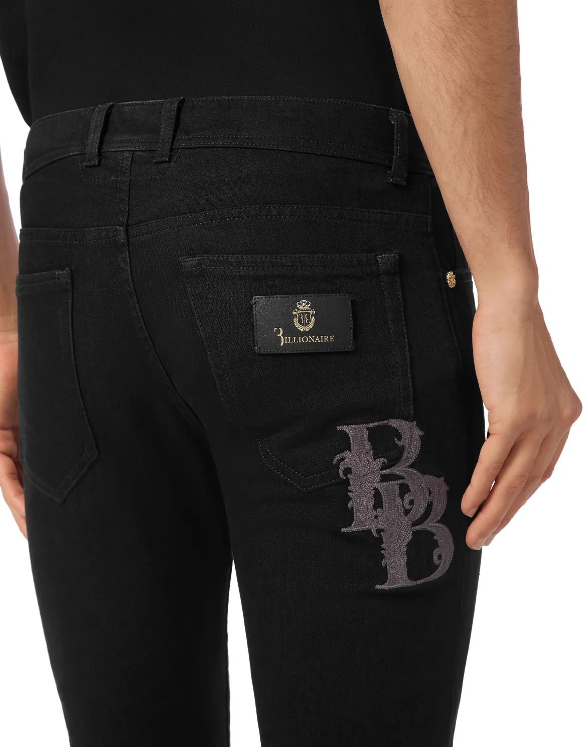 Super Straight Cut Denim Trousers, цвет: Черный