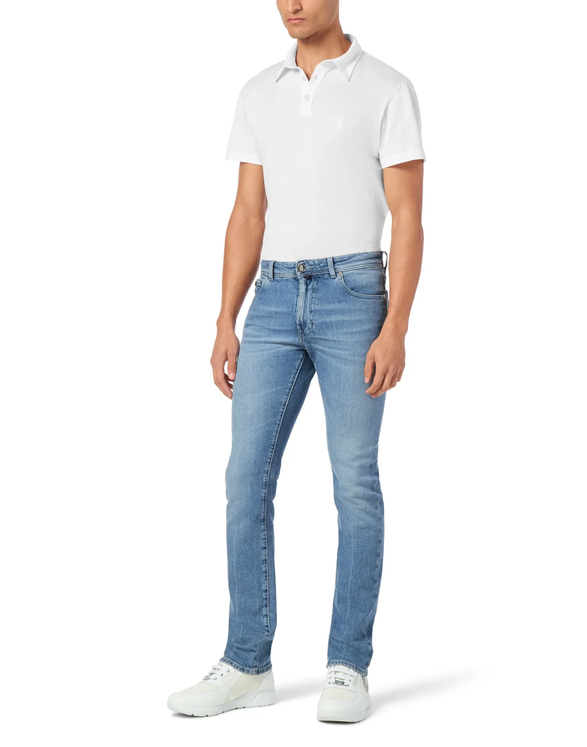 Super Straight Cut Denim Trousers, цвет: Синий