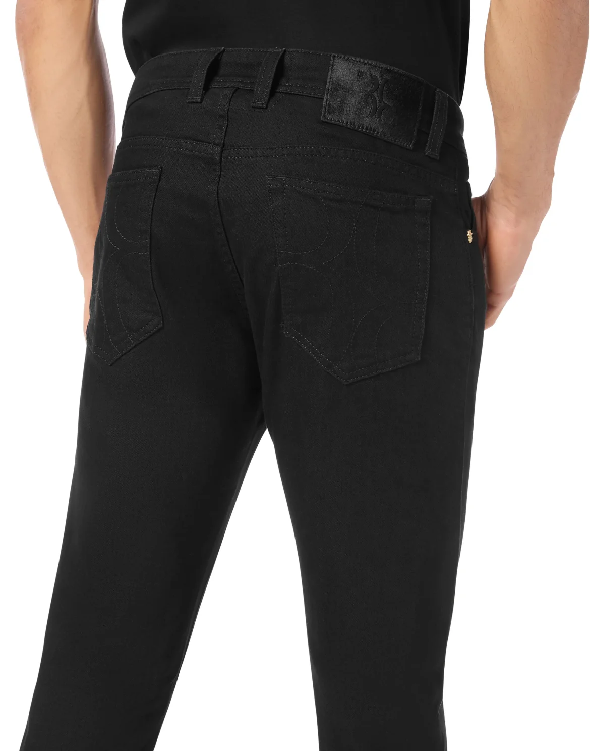 Super Straight Cut Denim Trousers, цвет: Черный