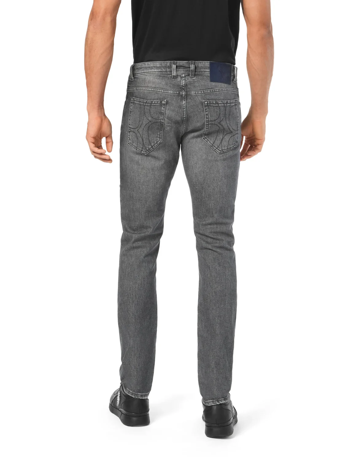 Super Straight Cut Denim Trousers, цвет: Серый