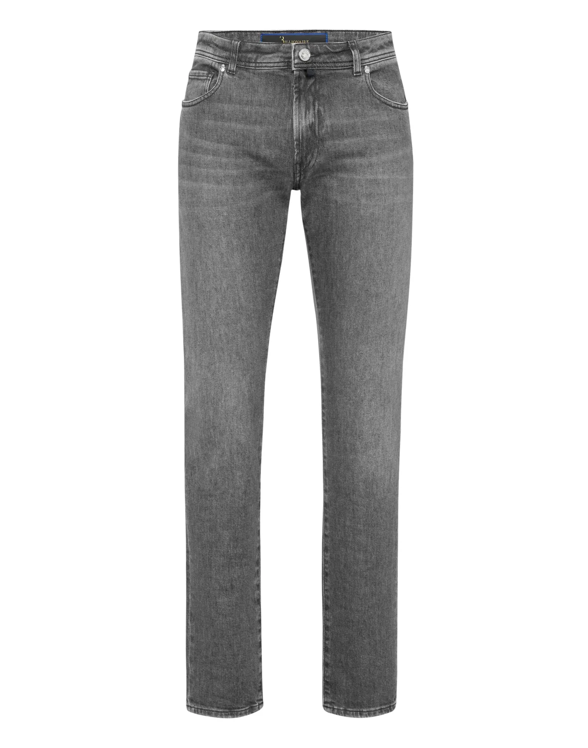 Super Straight Cut Denim Trousers, цвет: Серый