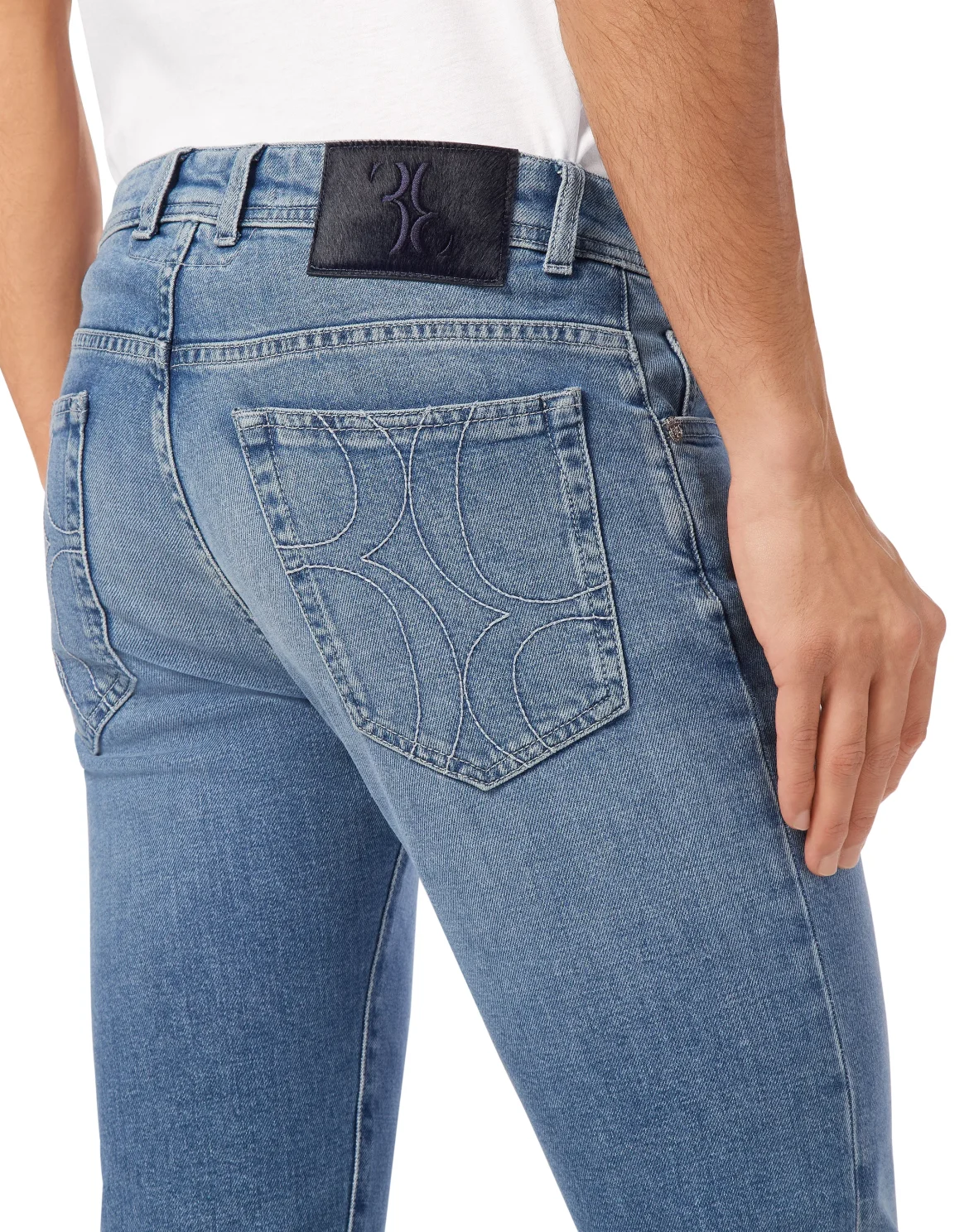 Regular Fit Denim Trousers, цвет: Синий