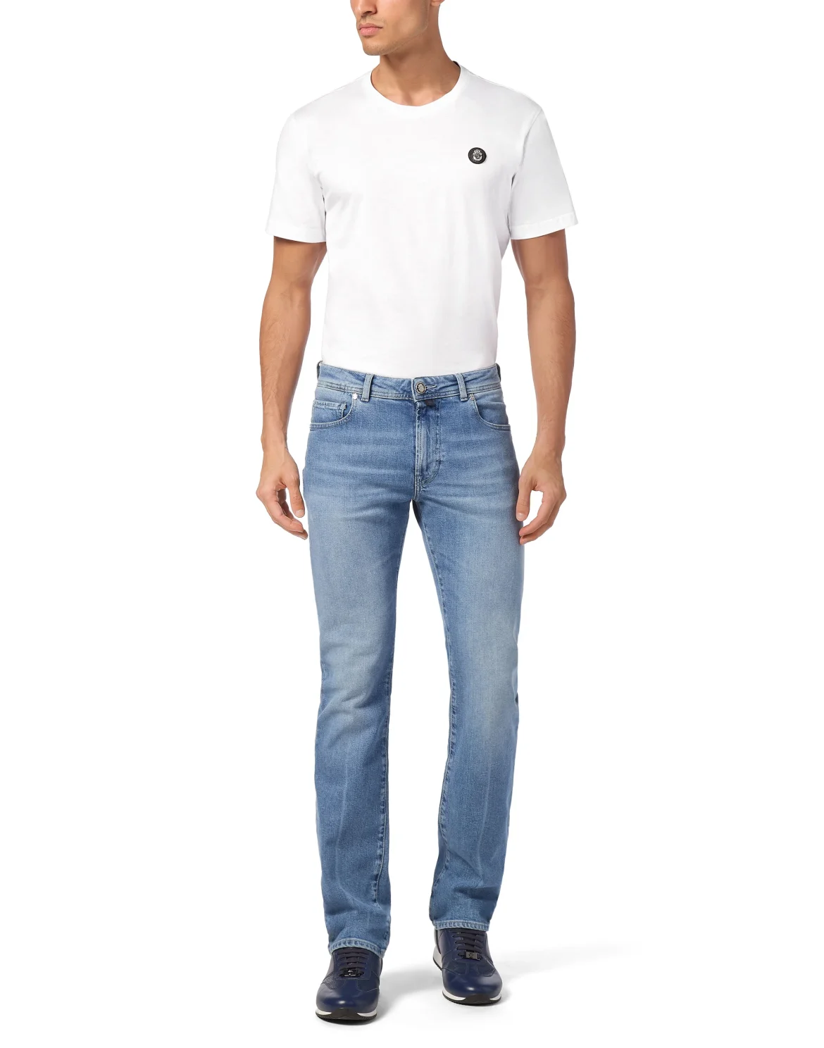Regular Fit Denim Trousers, цвет: Синий