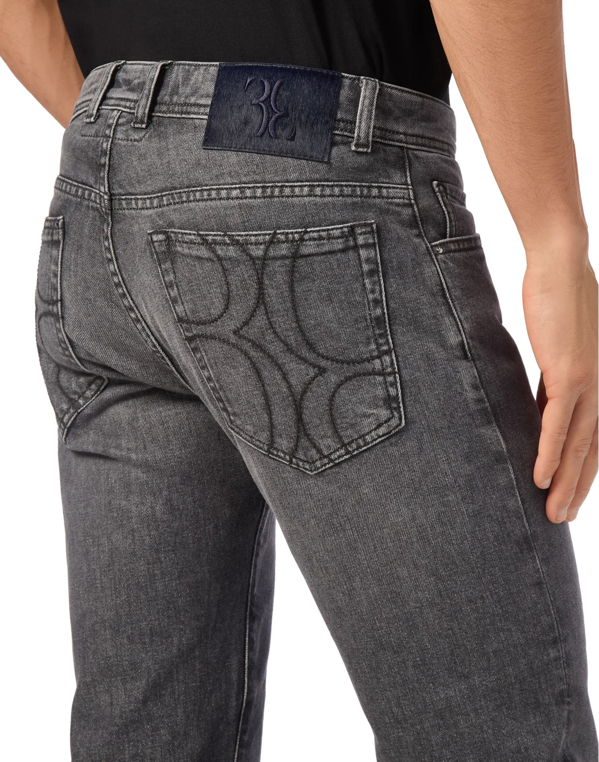 Regular Fit Denim Trousers, цвет: Серый